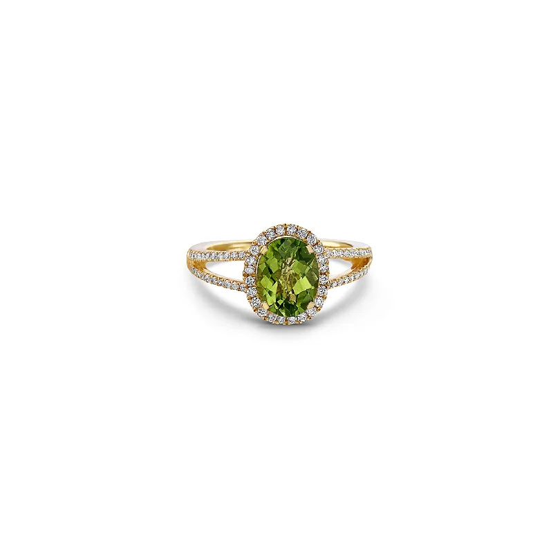 Peridot and Yellow Gold