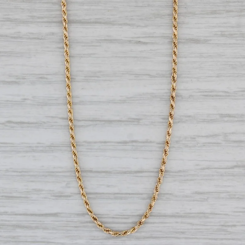 women’s dainty chain necklaces-18.5" 1.3mm Rope Chain Necklace 14k Yellow Gold