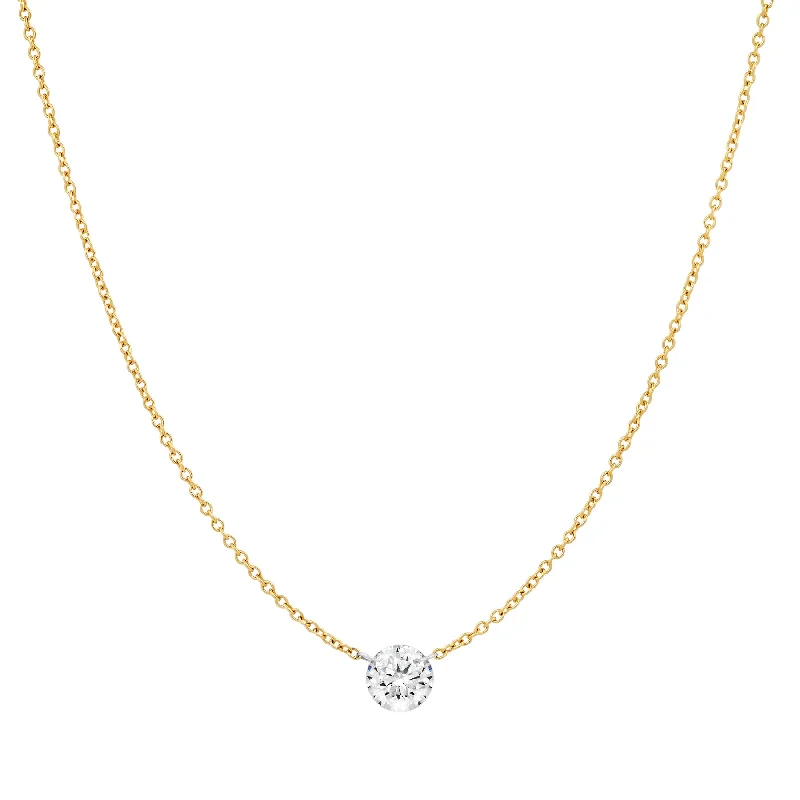 women’s diamond necklaces with pearls-LARGE CHERISHED DIAMOND NECKLACE, 14kt GOLD