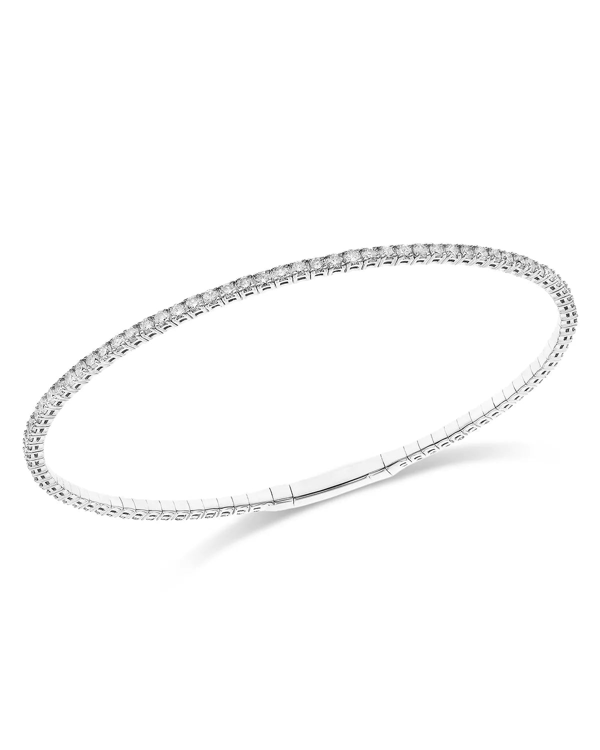 women’s sapphire bracelets-Diamond Flex Bangle