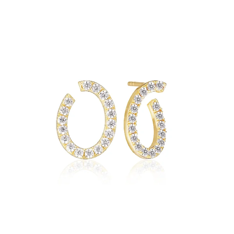 women’s statement earrings-Earrings Ellisse Ovale