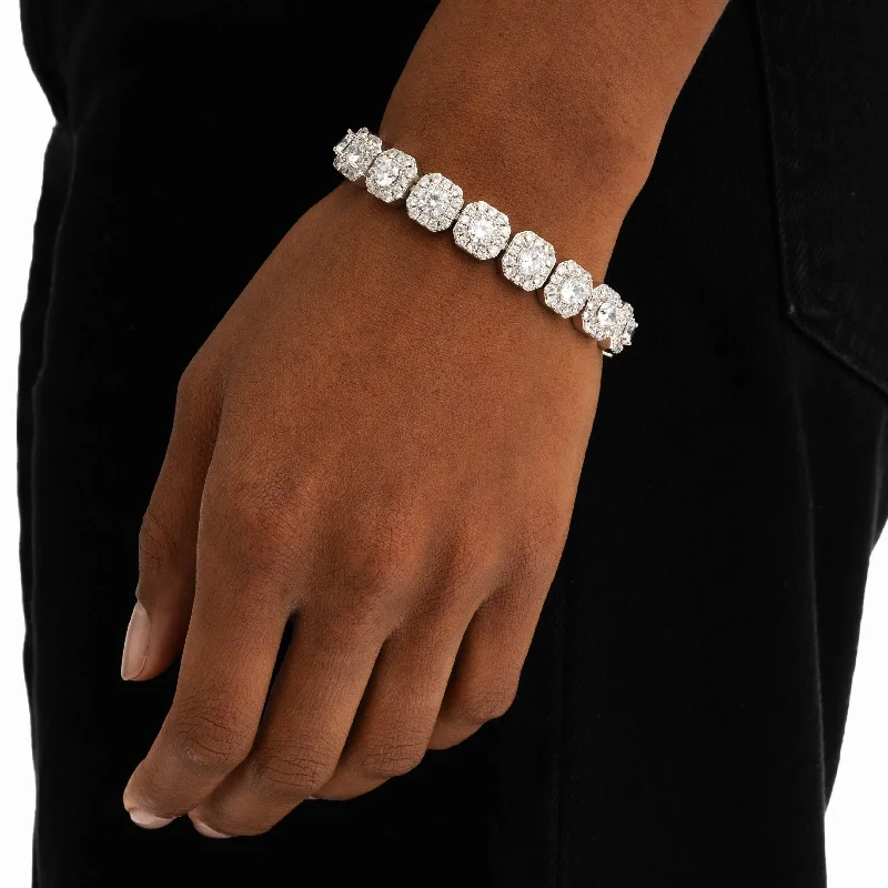 women’s exclusive bangles-Cluster Tennis Bracelet