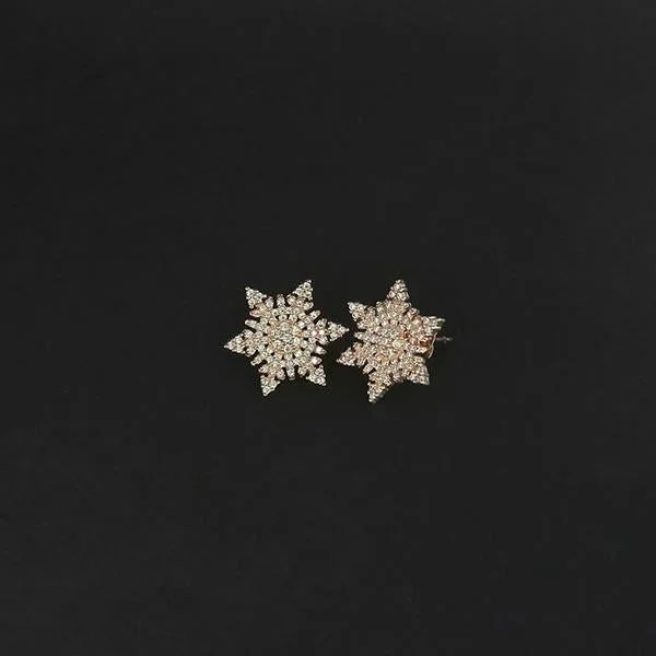 women’s earrings-Urthn AD Stone Gold Plated Stud Earrings - 1308041C