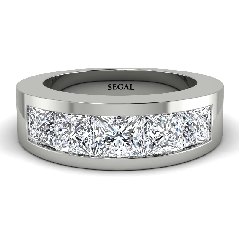 women’s elegant diamond engagement rings-2.6 Ct Princess Cut Diamond Wedding Band - Kensley No. 3