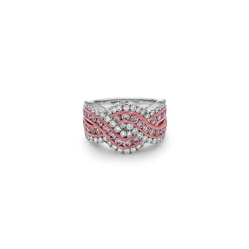 women’s statement rings-Krypell Collection Diamond Wave Ring