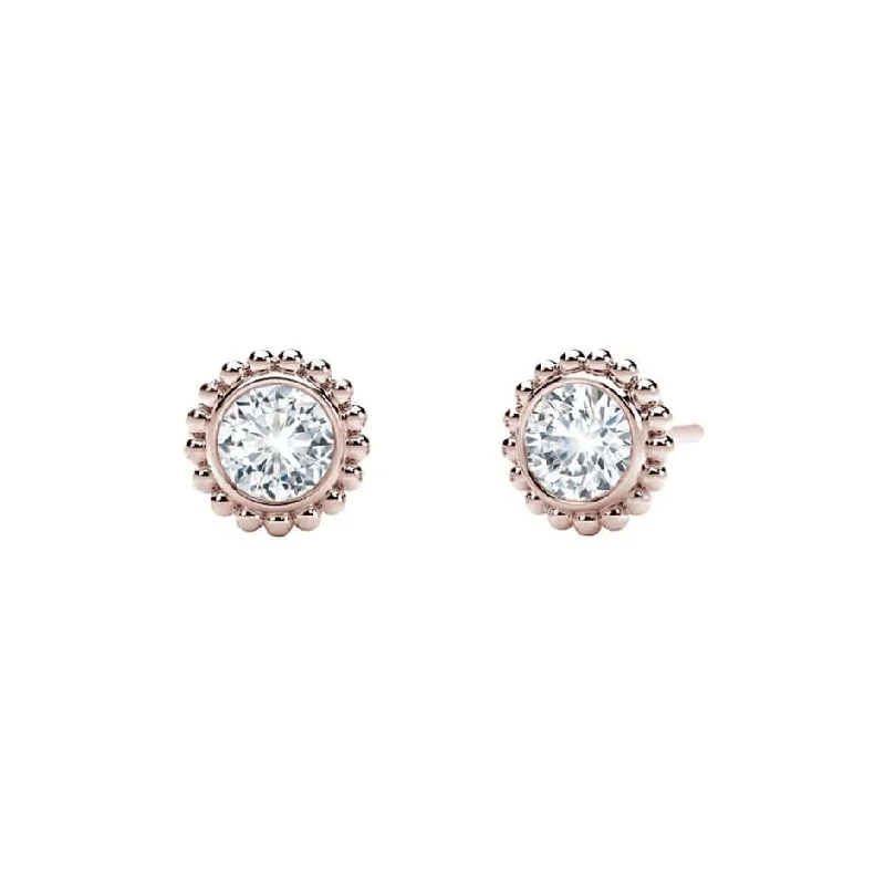 women’s statement earrings-Diamond Studs