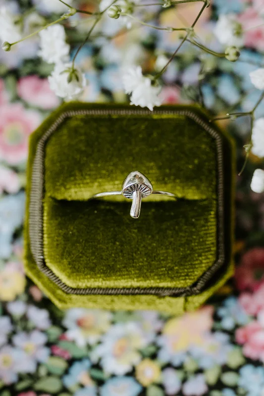 women’s modern rings-Mushroom Ring