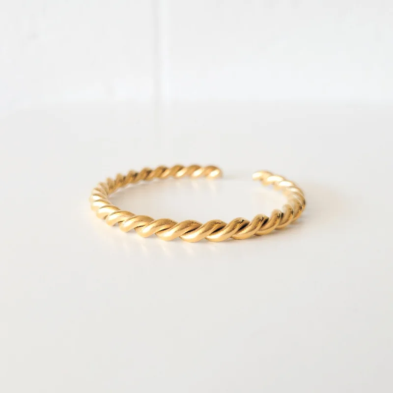 women’s fancy bracelets-Roma Twisted Bangle