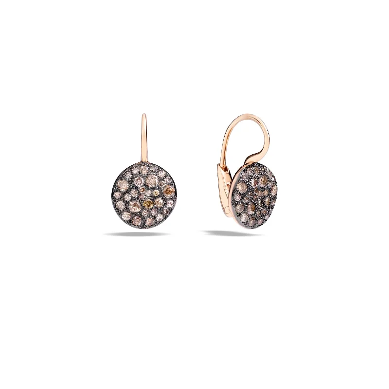 women’s butterfly earrings-Sabbia Earrings with Brown Diamonds