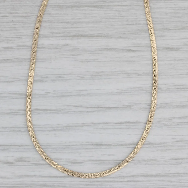 women’s chunky statement necklaces-16" 1.8mm Herringbone Chain Necklace 14k Yellow Gold