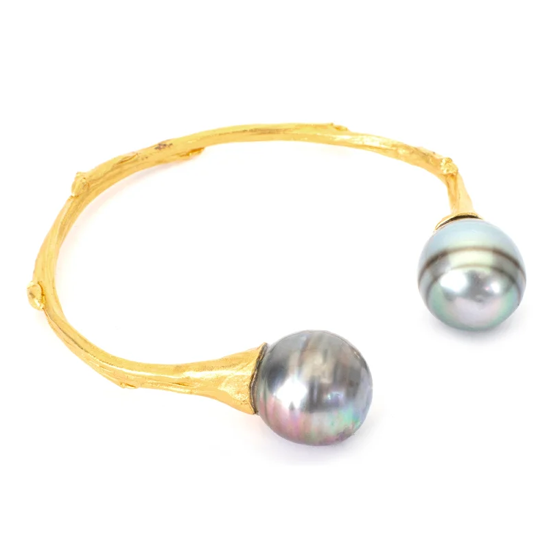 women’s charm bangles-Pearl Branch Cuff