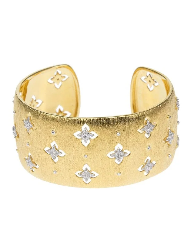 women’s vintage diamond bangles-Matte 18k Gold Plated Cuff