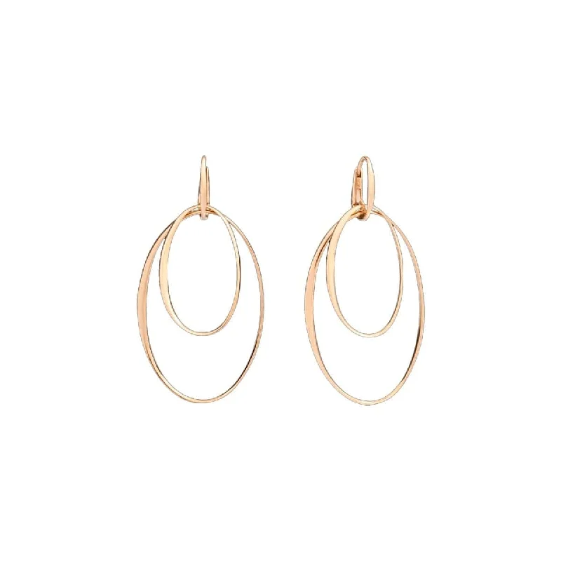 women’s sterling silver earrings-Oval Link Earrings