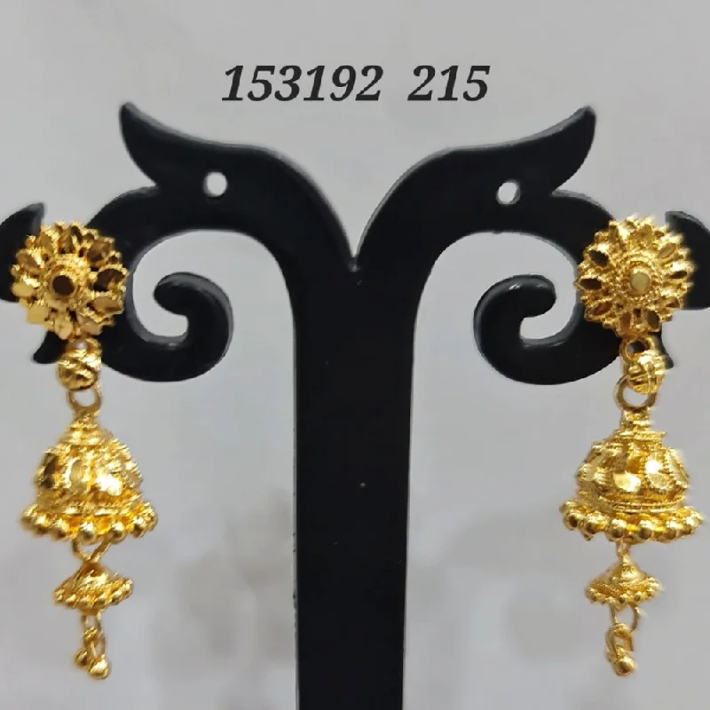 women’s wedding earrings-Pooja Sales Gold Plated Pack Of 50 Jhumkis Earrings - PSEAR285