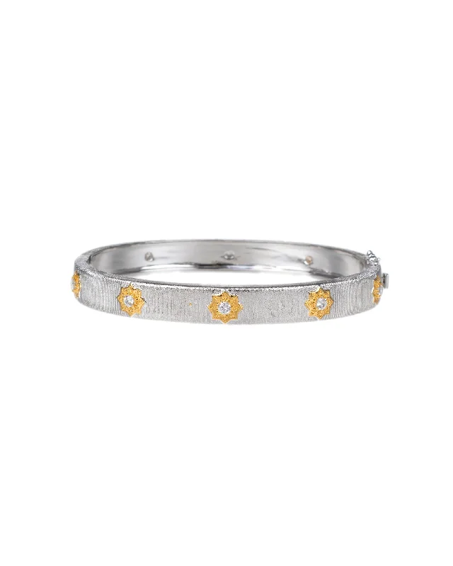 women’s classic bracelets-Starburst Wide Bangle