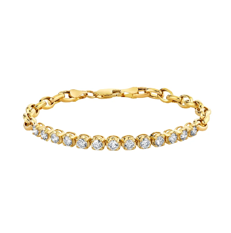 women’s crystal bangles-Rolo Tennis Bracelet