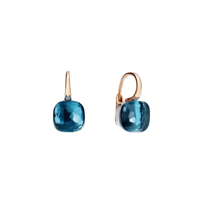 women’s enamel earrings-London Blue Topaz Nudo Classic Earrings