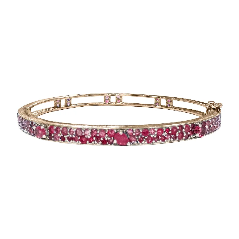 women’s stacking bangles-Petite Stardust Bangle Ruby