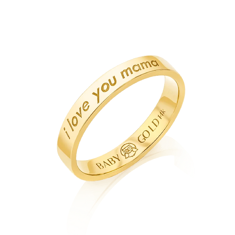 women’s heart-shaped rings-I Love You Mama Ring