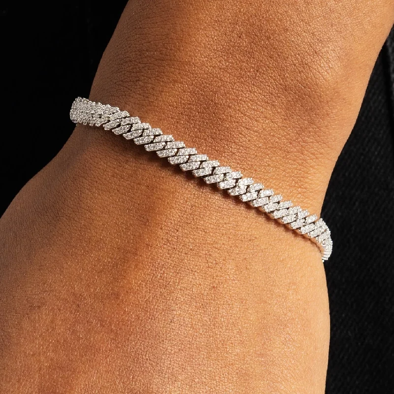 women’s minimalist bracelets-5mm Prong Cuban Bracelet