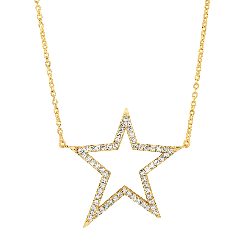 women’s exclusive necklaces-SHOOTING STAR NECKLACE, GOLD