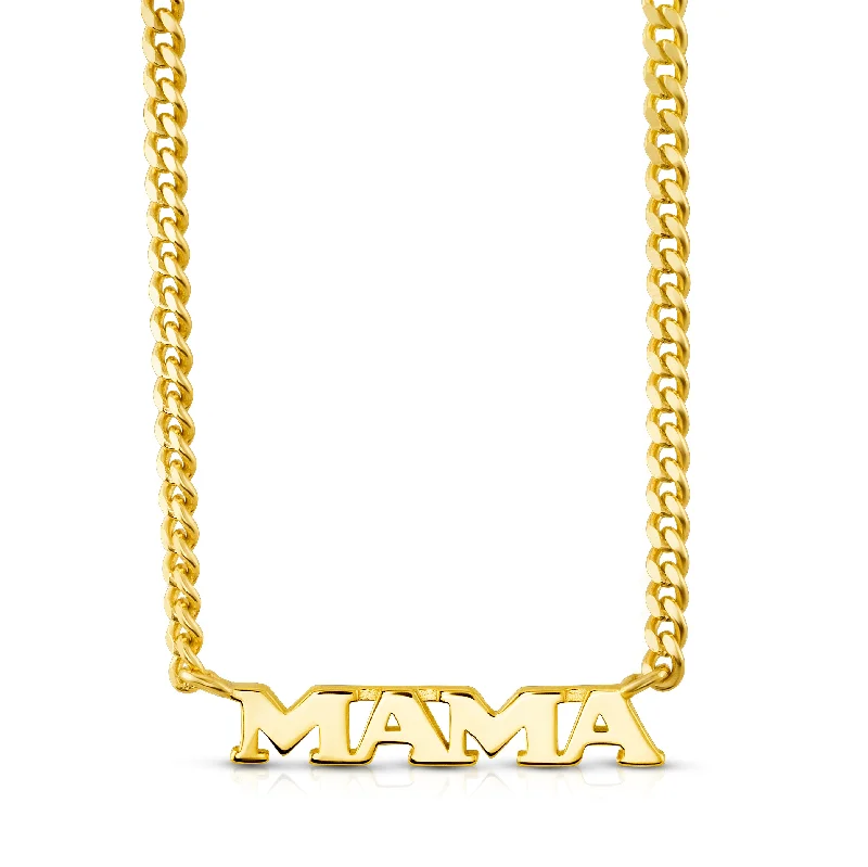 women’s wedding necklaces-MAMA NECKLACE, GOLD