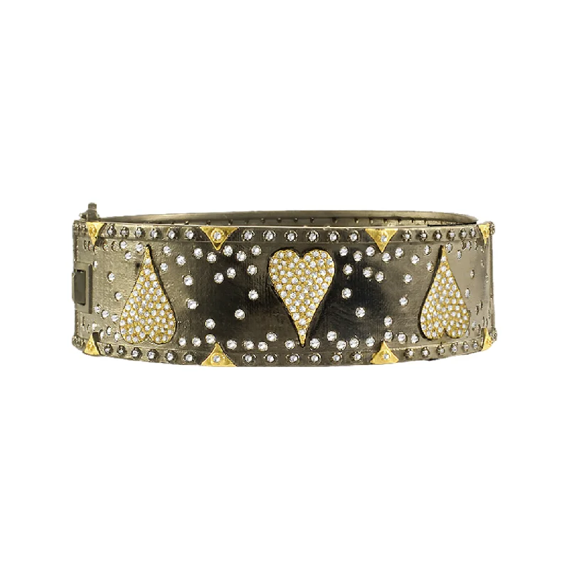 women’s stacked bangles-Heart bangle