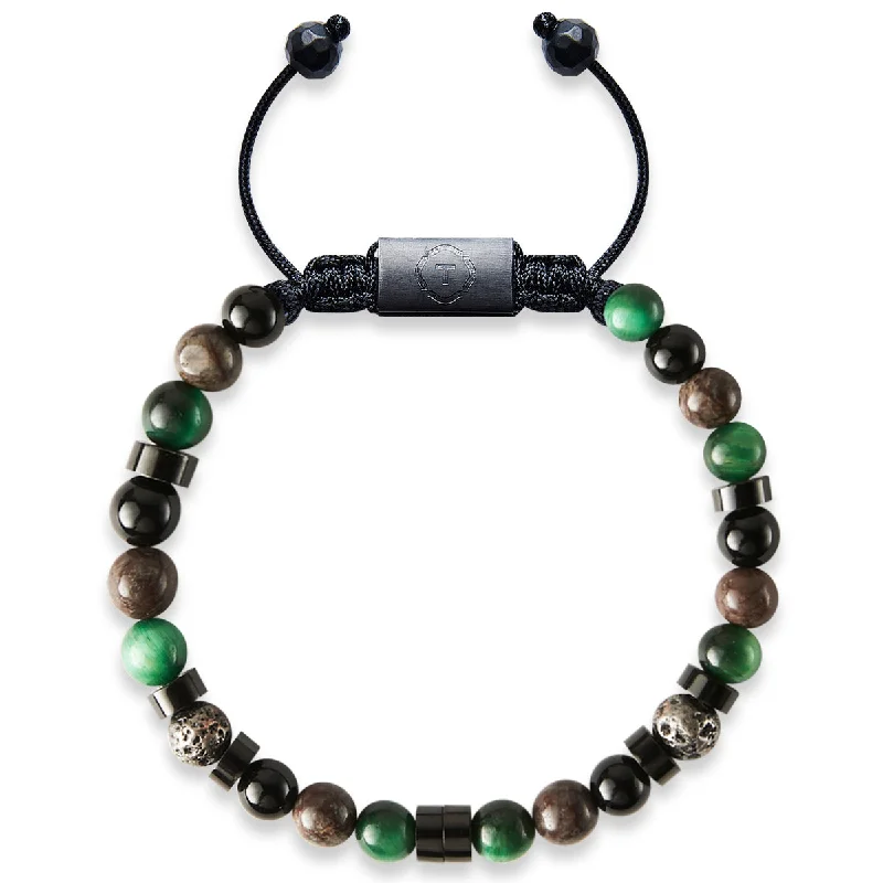 women’s matching bangles-Onyx, Jasper & Green Tiger Eye