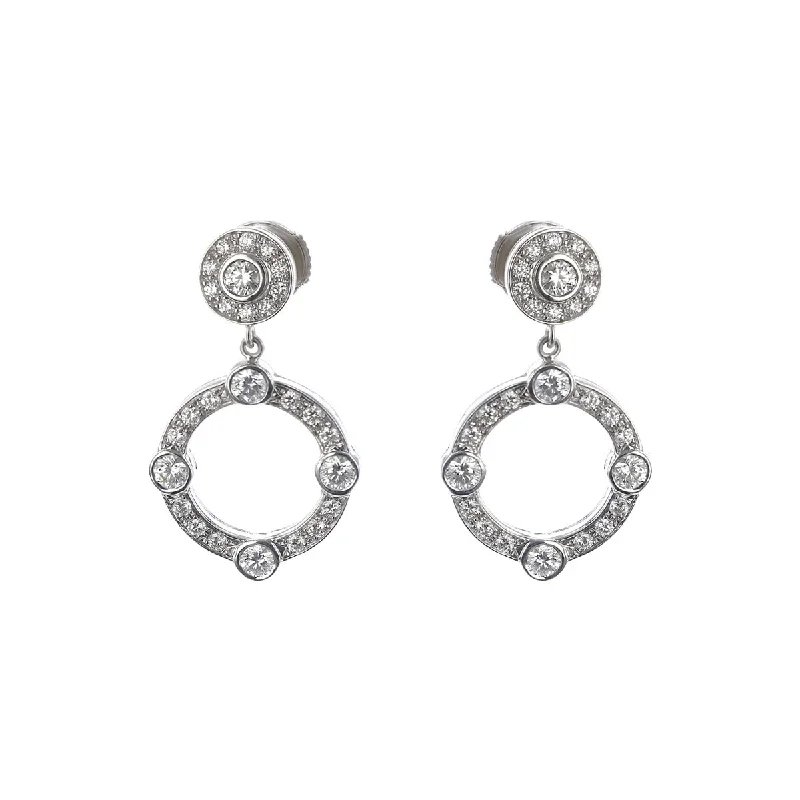 women’s silver earrings-Small Carousel Drop Earrings