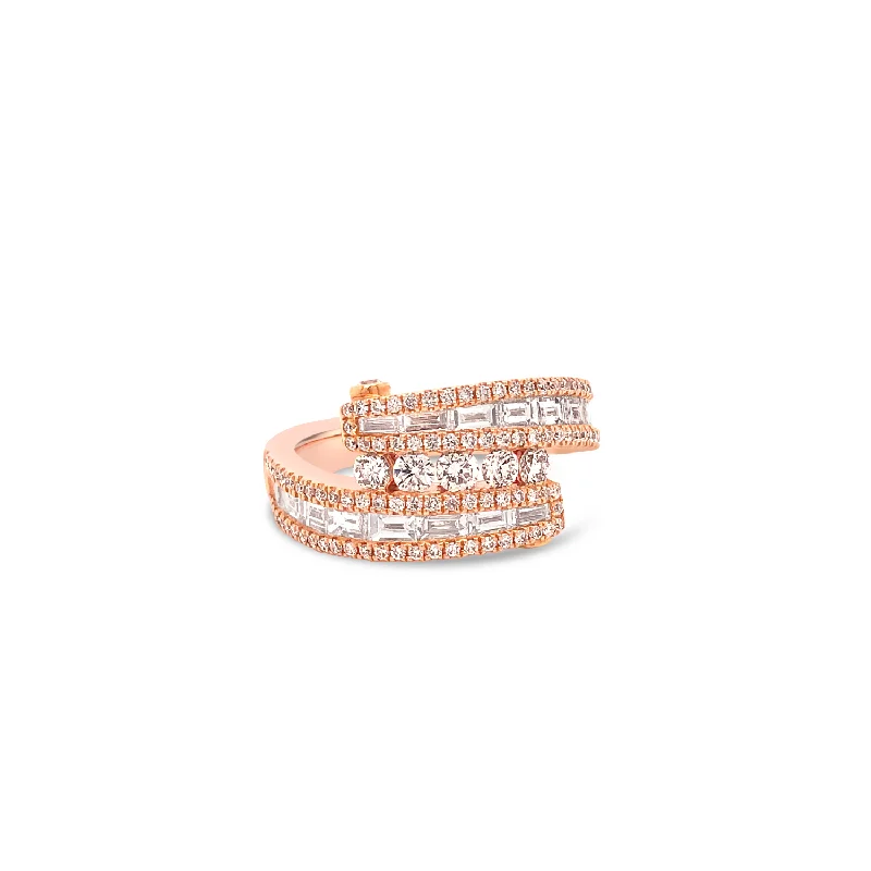 women’s heart-shaped rings-Baguette 'Ice' Ring