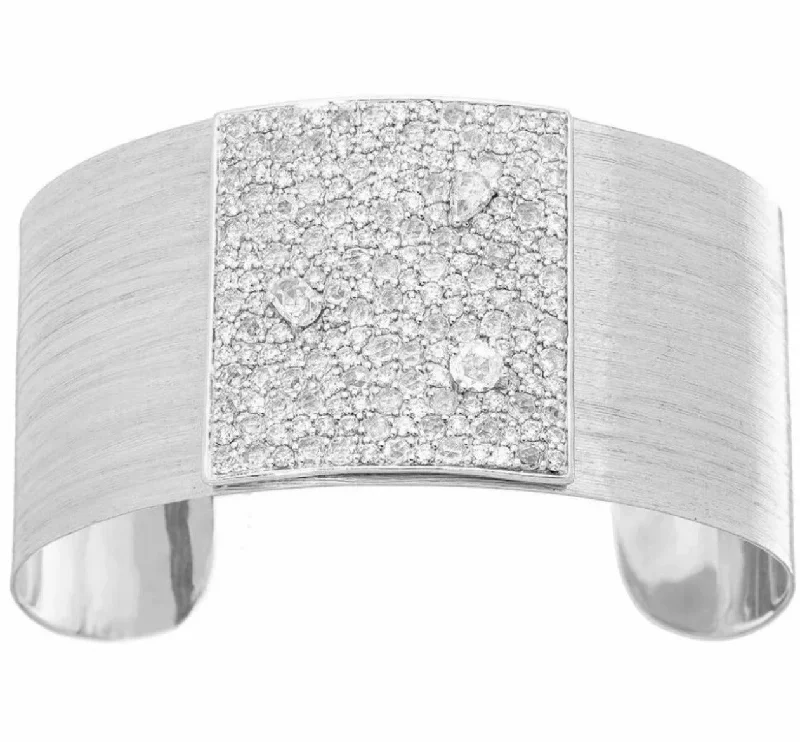 women’s luxury tennis bracelets-Stardust Cuff White Gold