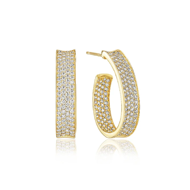 women’s statement earrings-Earrings Felline Concavo