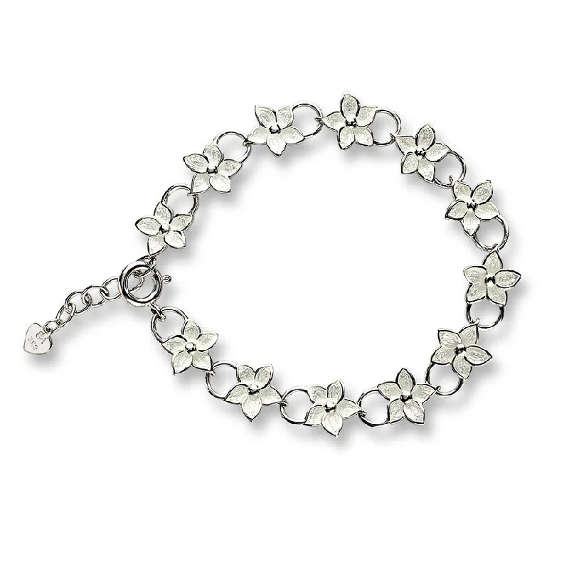 women’s sapphire bracelets-Polished finish on back, Adjustable 7.5 to 8.25 inches, Rhodium Plated for easy care, Gift Boxed