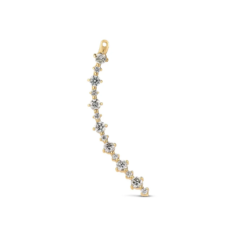 women’s clip-on diamond earrings-Earring Brina Lungo Charm Right - with lab-grown diamonds