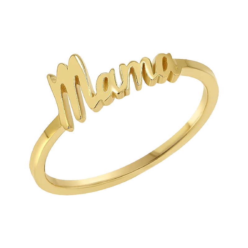 women’s chunky rings-Script Mama Ring