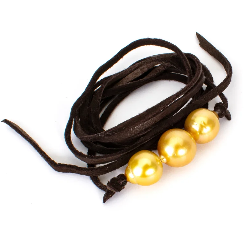 women’s adjustable bangles-Pearl Wrap