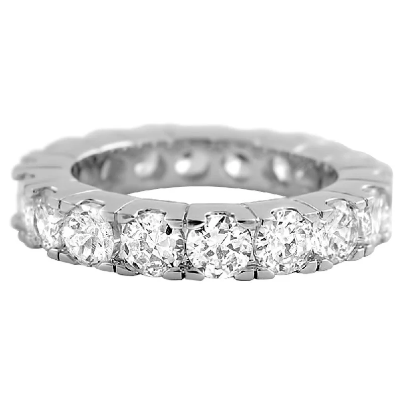 women’s thick band rings-Eternity CZ Diamond Bling Bling Ring