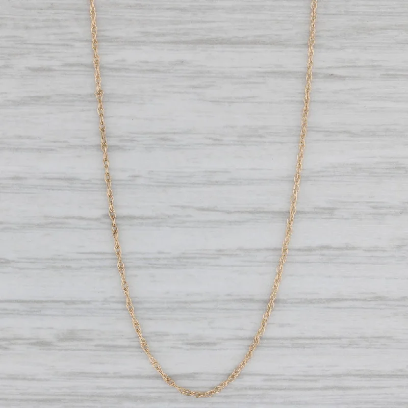 women’s gemstone necklaces for weddings-18" 0.9mm Rope Chain Necklace 14k Yellow Gold