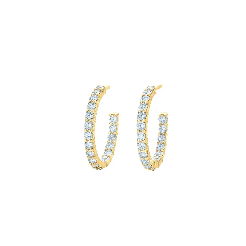 women’s luxury hoop earrings-Diamond Hoop Earrings