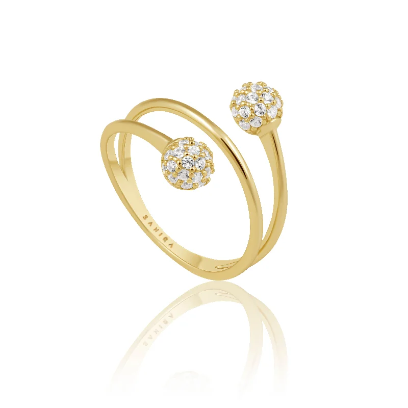 women’s gold diamond rings-Charlotte Ring