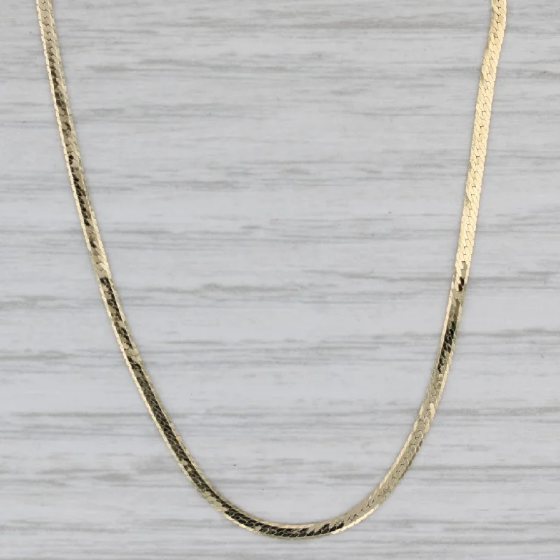 women’s layered chain necklaces-New Herringbone Chain Necklace 18" 1.5mm