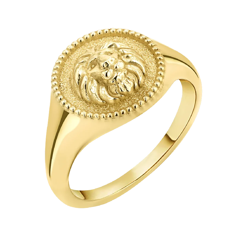 women’s luxury gold rings-Zodiac Signet Ring