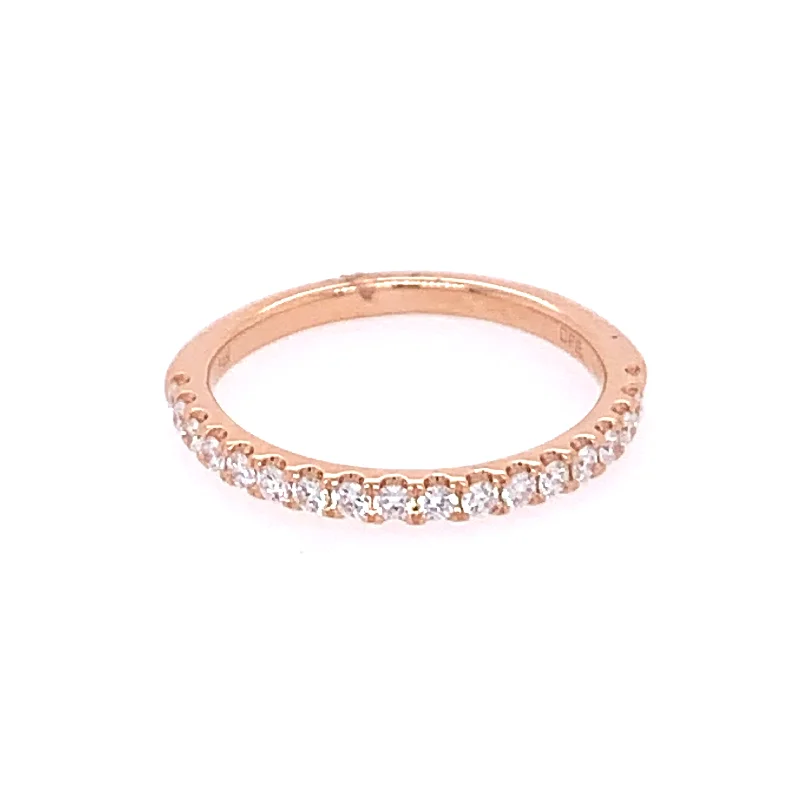 women’s bridal sets engagement rings-Diamond Wedding Band in Rose Gold