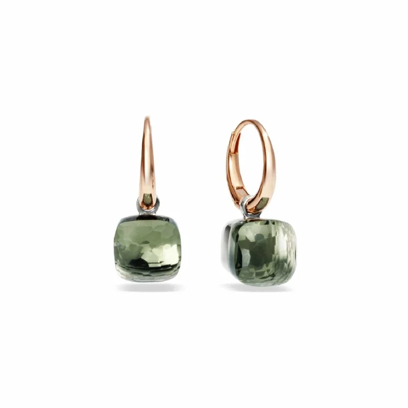 women’s adjustable earrings-Nudo Petit Drop Earrings in Prasiolite