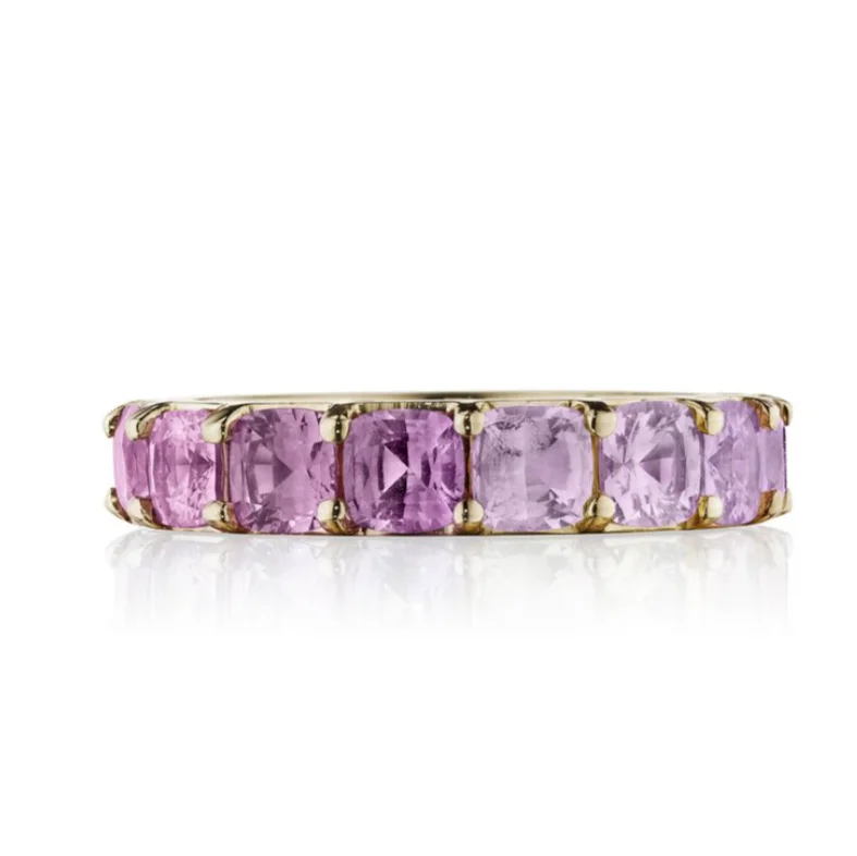 women’s matching wedding rings-Penny Preville Pink Sapphire Ombre Ring