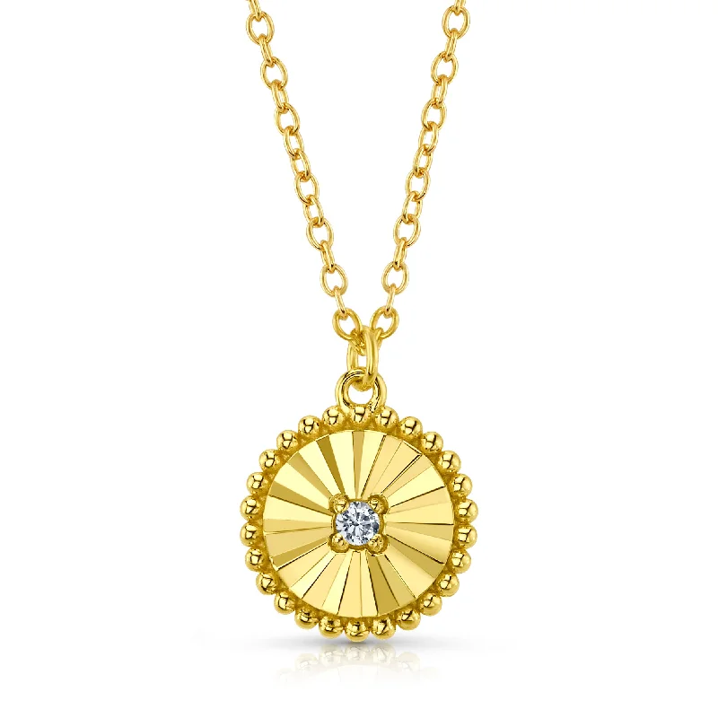 women’s statement necklaces-EXPLODING STAR CHARM NECKLACE, GOLD