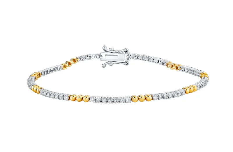 women’s bracelet sets-Bead Tennis Bracelet