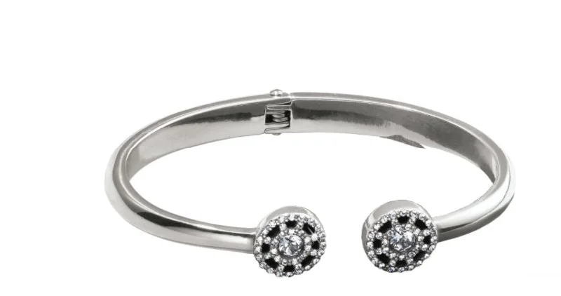 women’s stackable bracelets-Illumina Open Hinged Bangle