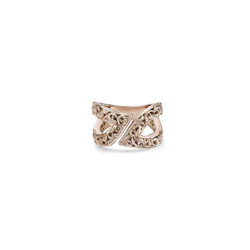 women’s custom diamond rings-Gold Ivy Leif Ring