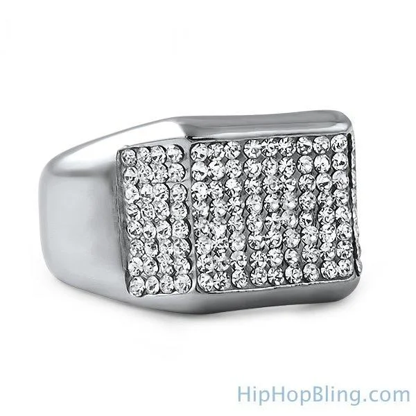 women’s matching rings-Kings Bling Bling Stainless Steel Ring